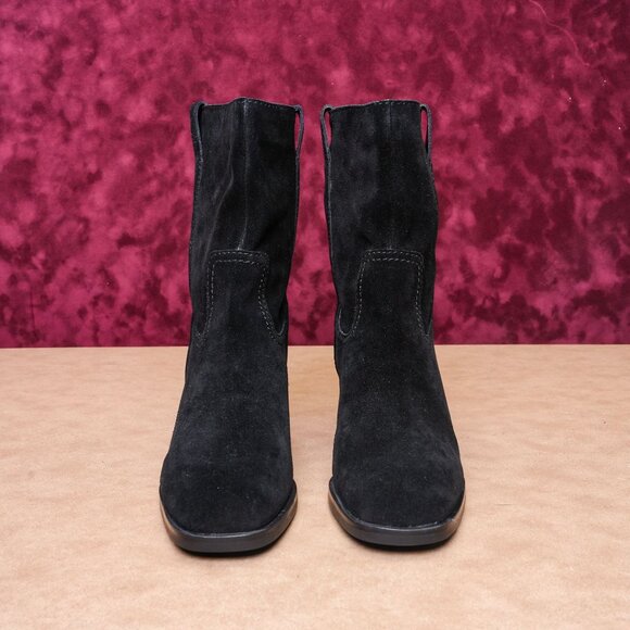 Steve Madden Women Romney Black Leather Western Festival Pull On Boots sz 8 - Picture 4 of 8